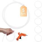 10 Pack Long Hot Glue Stick Rolls - 3.28 FT Long x 0.27" Diameter Mini Hot Glue Sticks for Fabric, Wood, Metal, Glass, Plastic, Floral