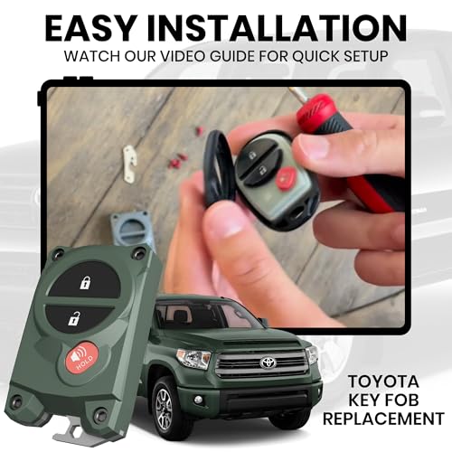 Image of for Toyota Key Fob Cover with Built-in Bottle Opener - Rugged Protective Shell for Tundra (2007-2017) & Tacoma (2005-2015) - Enhanced Grip & Durability - Key Fob Replacement Shell - Custom Colors