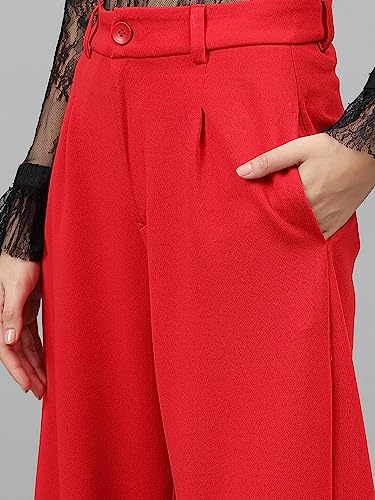Image of KOTTY Women's High Waist Pleated Wide Leg Trousers