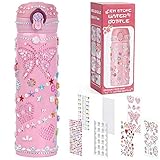 💕SICHER & LANGLEBIG - Die Wasserflasche besteht aus hochwertigem, haltbarem Aluminium / Kunststoff. 100% gesunde, ungiftige ABS-Materialien und sicher, BPA-frei. Einfach zu bedienen, leicht zu reinigen.