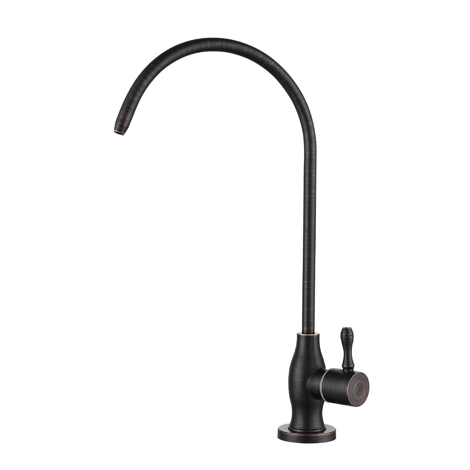 Robinet d'évier monotrou en nickel brossé pour cuisine moderne pratique