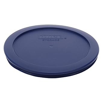 Pyrex 7201-PC 4 Cup Blue Food Storage Replacement Lid - Made in USA | BPA-Free Plastic | Round Shape | Replacement Cover | Top-Rack Dishwasher Safe | Secure Seal