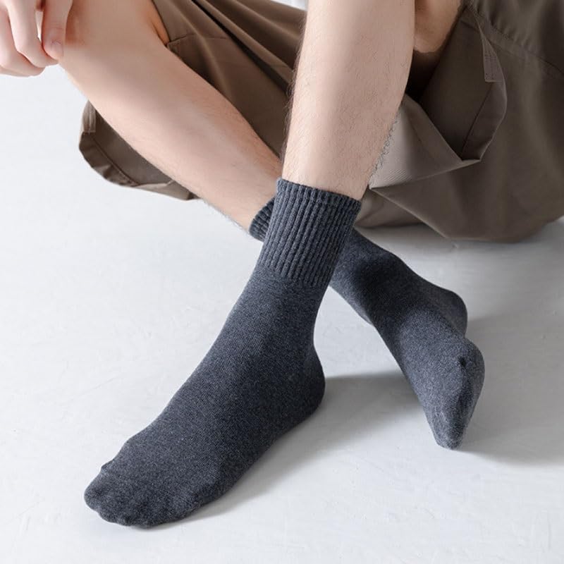 Mid-calf socks anti-pilling boneless sockss for autumn winter men's business long socksing that do not cause smelly feet
