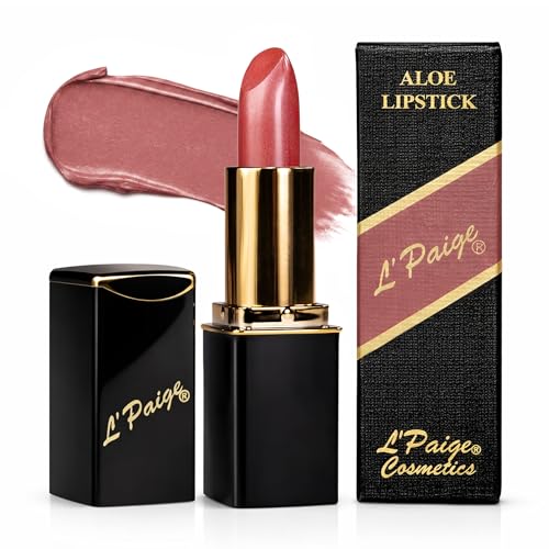 L'Paige Mocha Lipstick | Rosy Brown Satin Lip Color | Aloe Vera Moisturizing Formula | Long-Lasting Smooth Satin Finish | Shade L19