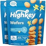 HighKey Sugar Free Cookies Vanilla Wafer - 3 Pack Low Carb Keto Snack Gluten Free Dessert Diabetic Snacks Healthy Diet Friendly Food Sweet for Adults Almond Flour Cookie Zero Sugar Added Protein Treat