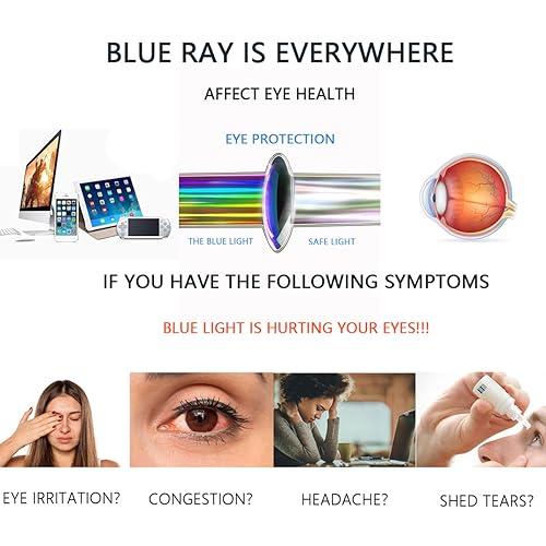 Image of Square Anti-Blue Light Glasses for Enhanced Eye Protection Blue Light Blocking Glasses for Women Men