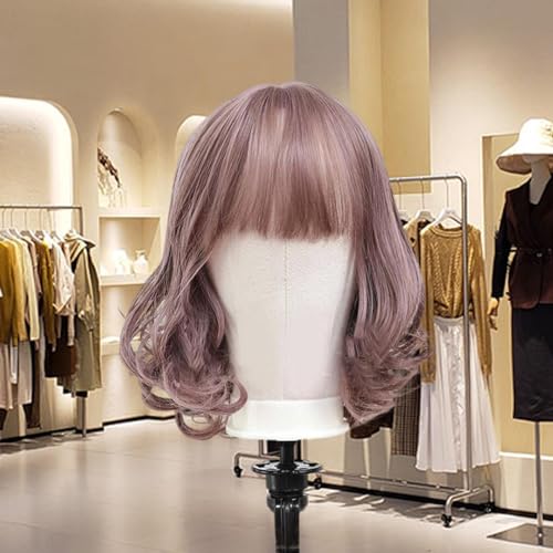 Kokiya Suporte de peruca com furos de montagem, modelo durável, cabeça de manequim, suporte de exibi