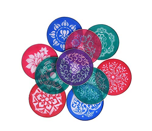 Avanti Creation Rangoli Stencils for Floor and 200 Grams Black Ra...
