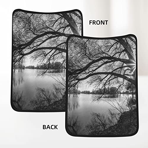 Couverture flanelle double face Old Tree plaid de lit premium