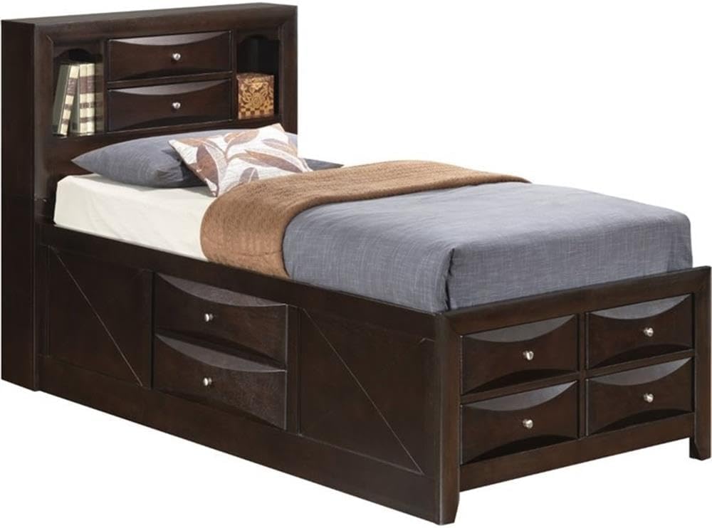 Glory Furniture Marilla Twin Storage Bed in Cappuccino