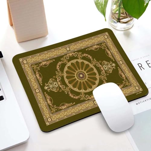 Image of Carpet Pattern Mousepad - Small Non-Slip Rubber Carpet Design Printed Computer Mouse Pad 19x22cm (FMP0231)