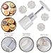 SAGOOITS Moon Cake Mould Set,Includes 8 pcs Flower pattern base and 2 Pieces Bath Bombs Press,Mid Autumn Festival DIY Hand Press Cookie Stamps Pastry Tool Moon Cake Maker(50g/60g) White