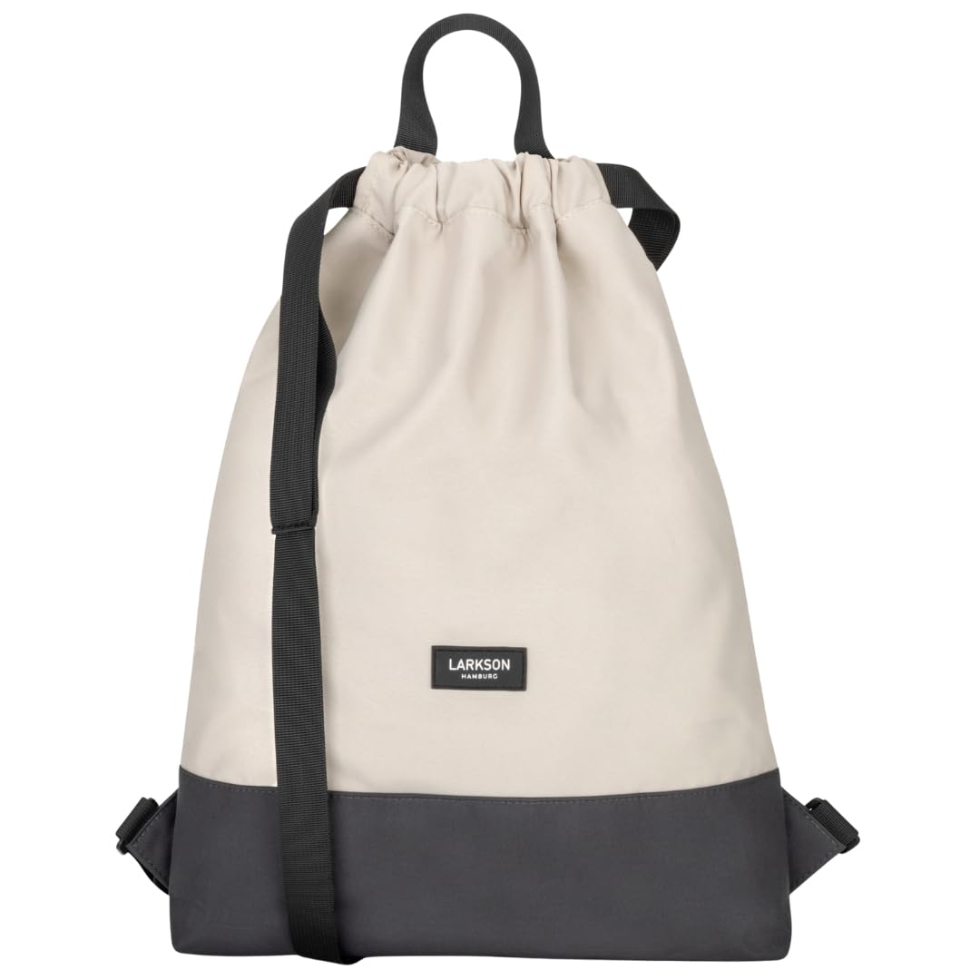 LARKSON Bolso de Deporte para Hombre y Mujer Verde Menta - No 7 - Bolsa para niños con Cordón - Mochila pequeña de tela para el Gimnasio - Material reciclado — view 9