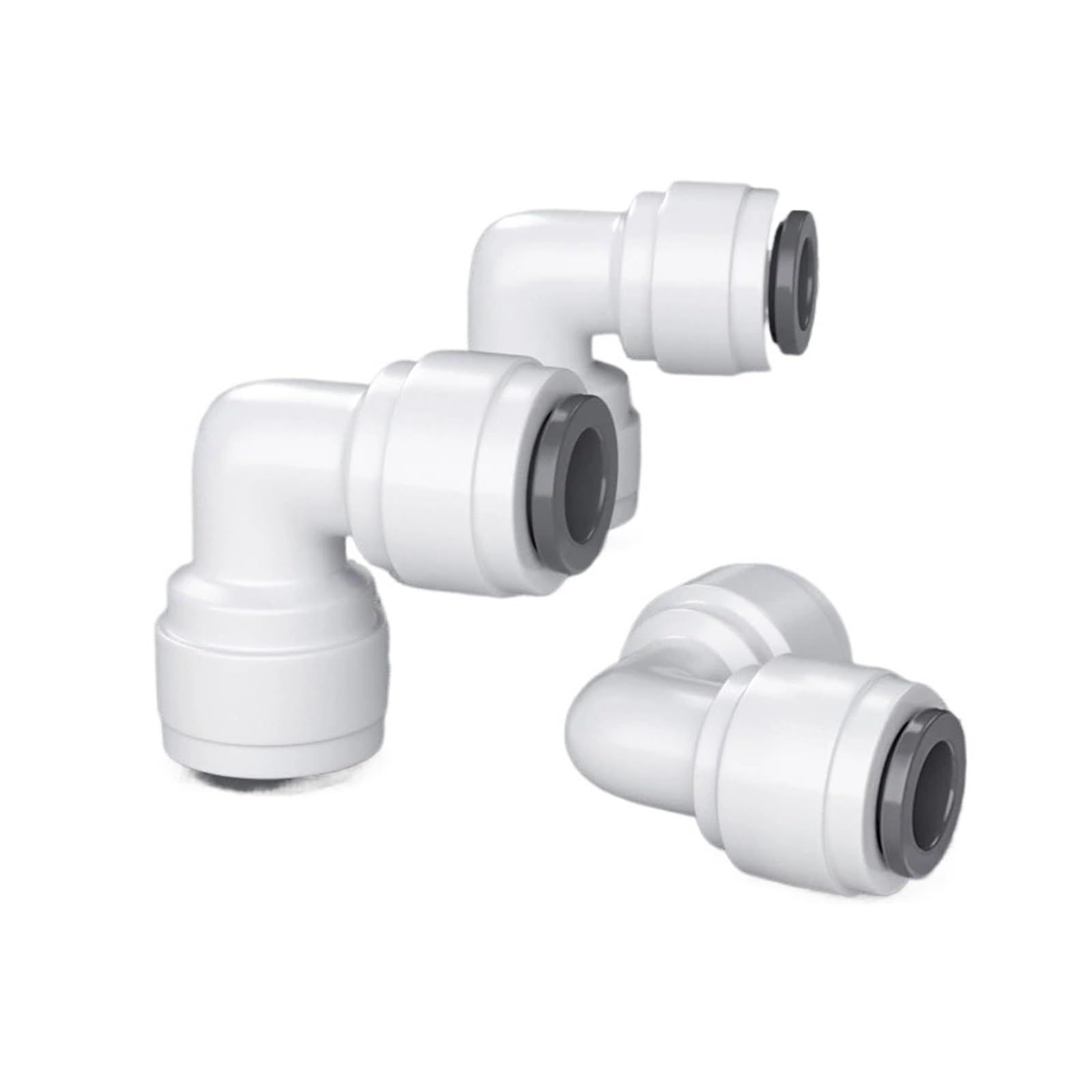 Codo de ángulo recto for agua RO, manguera de 3/8 ", conector de hilo femenino macho de 1/2", filtro, piezas de ósmosis inversa(JSQMK026,50 pcs)