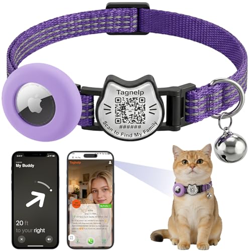 QR�R�[�h&AirTag �u���C�N�A�E�F�C���˔L��փx���t�� ? �X�}�[�g�X�L�����y�b�gID�^�O&Apple AirTag�z���_�[�A�j�̎q�A���̎q�A�L&�q�L�p�̒��߉\�ȃg���b�J�[�J���[(7-12�C���`) (�h�b�g�}�g���b�N�X-�p�[�v��)
