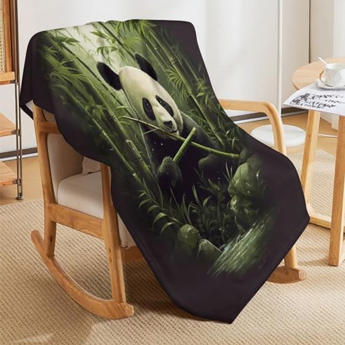 Couverture panda 130x150 cm douce et lavable pour lit et canapé - 5
