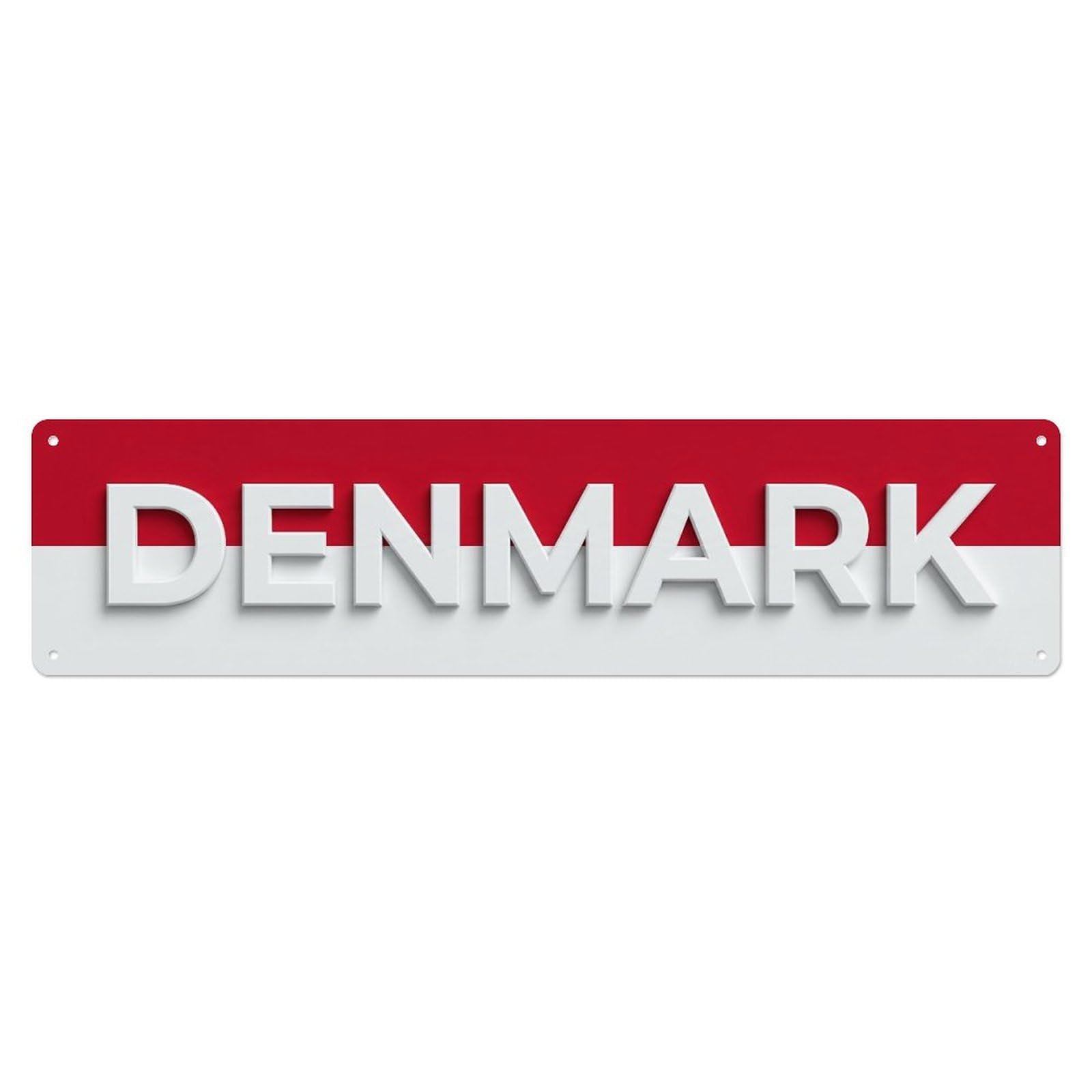 Metal Tin Sign Vintage Denmark Flag Pattern
