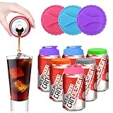 DEARBAG 6 Stück Bierdosen Abdeckung mit Silikon, Staubdicht und Auslaufsicher für Standard-Soda und Cola-Dosen (6 Farben), Wiederverwendbar