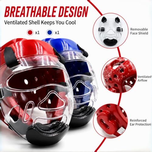 Image of Sparring Gear 13PCS Set for Adult & Youth - Taekwondo Sparring Gear with Boxing Gloves, Headgear, Chest Guard, Boxing Equipment for Karate, Kickboxing, MMA Training & Competition