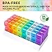 Monthly Pill Organizer 2 Times a Day, One Month Pill Box AM PM 31 Days, 32 Compartments for Each Day, Travel Medicine Organizer, Pill Dispenser Container to Hold Vitamins, Medication, Fish Oil