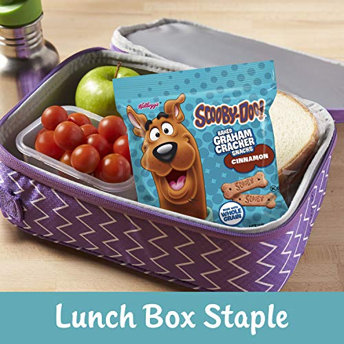 Kellogg's Scooby-Doo! Graham Cracker Snacks, Cinnamon, Made with Whole Grain 1 oz Bag (40 Bags)