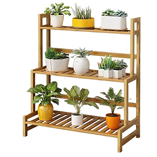 Ce Support à Plantes en Bambou à Plusieurs Niveaux, étagère d'angle en Forme d'échelle Peu encombrante, est idéal pour la décoration intérieure et extérieure du Jardin.