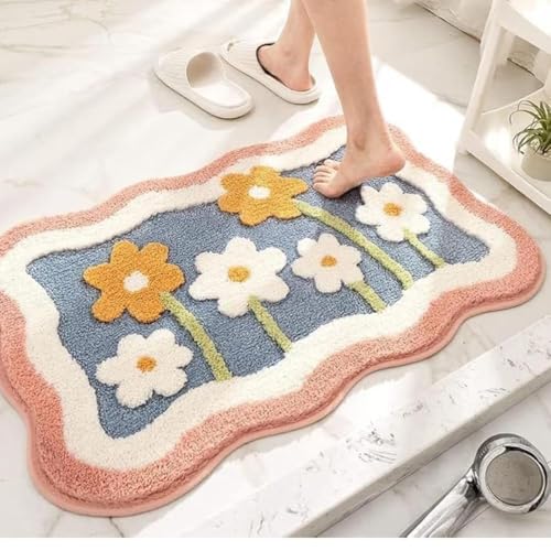 Image of Door Mat | Water Absorbent, Anti-Skid, Machine Washable Floor Mat | Soft Microfiber Carpet for Home, Living Room & Bedroom | Premium Decorative Mat (1 Door Mat, Rectangular)