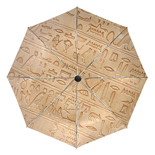 Parapluie Coupe-Vent Automatique Égyptien : Fini les Toiles Retournées sous la Pluie