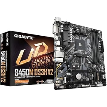 Placa Mãe Gigabyte B450M DS3H V2 (AM4/DDR4 3200MHz/HDMI/DisplayPort/M.2/USB 3.2)