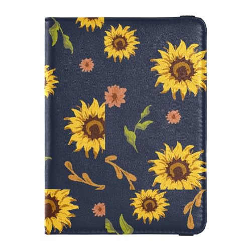 Custodia per passaporto per donne e uomini per da viaggio con blocco RFID girasoli e fiori Girasoli Fiore Taglia unica Casual