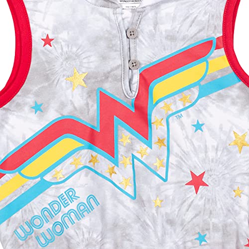 Warner Bros. Dc Comics Justice League Wonder Woman Toddler Girls Hooded Sleeveless Romper 2T Grey #TOP5