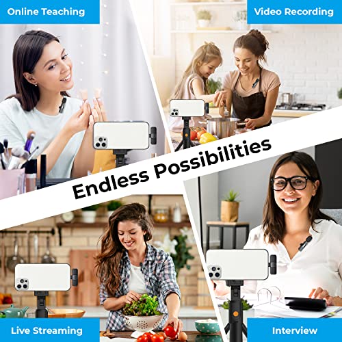 Mini Wireless Lavalier Microphone For Iphone & Ipad - Professional Clip-On Lapel Mic For Podcasts, Singing, Kids - Cordless Omnidirectional Noise Reduction Denoise Condenser Recording #TOP5