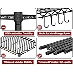 PrimeZone Wire Metal Storage Shelves - 5 Tier Adjustable NSF-Certified Heavy Duty Garage Shelving Unit Organizer Rack, Steel Utility Shelf for Kitchen, Pantry, Closet, 35.5" W x 14" D x 72" H, Black - Image 4