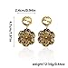 Vintage Floral Fashion Drop Earrings for Women, Gold Plated Dangle Earrings