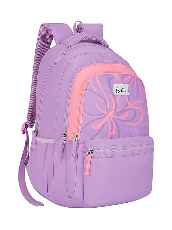 Rosalin School Backpack For Girls |19 Inch-36 Litres With Laptop Sleeve, Rain cover, Three Compartments, |Best for Books, Water Bottles, Stationery, Laptop, Lunch Box & Essentials - Lavender-image-45