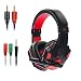 Produktbild MMHDZ Spiel Kopfhörer, Professionelle 3,5-mm-Bass-Stereo-Headset isoliert Headset Noise Cancelling Mikrofon Konfiguration/PC/Mac/Smartphone/Tablets/Windows (schwarz-rot)