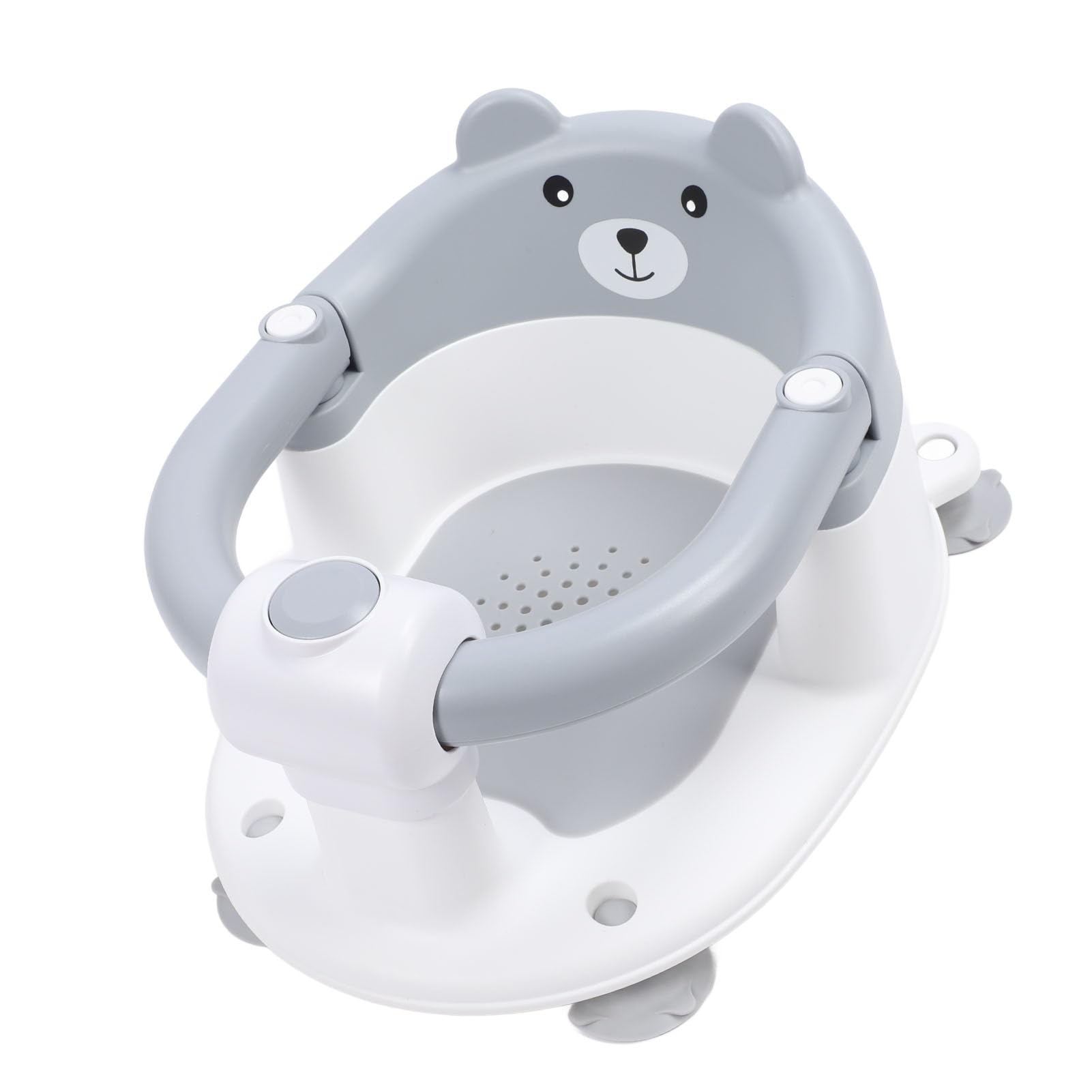 Seggiolino da bagno per bambini Sedia ergonomica antiscivolo per doccia, sgabello per neonato per bagno (grigio)