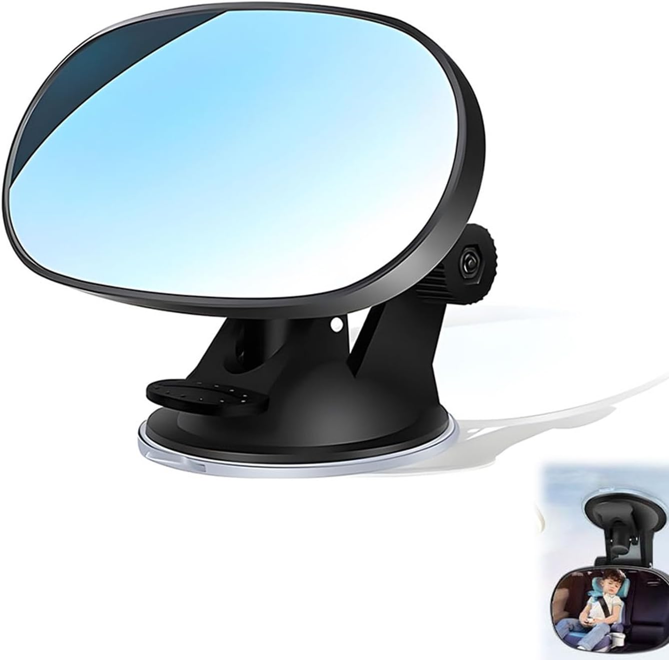 JoyzzzBaby Car Mirror Rear, Baby Car Mirror for Baby, Suction Cup HD Wide Angle Convex Mirror Car Rear View Mirror with 360° Adjustable, Essential Car Interior Accessories, Baby Mirror for Car Seat