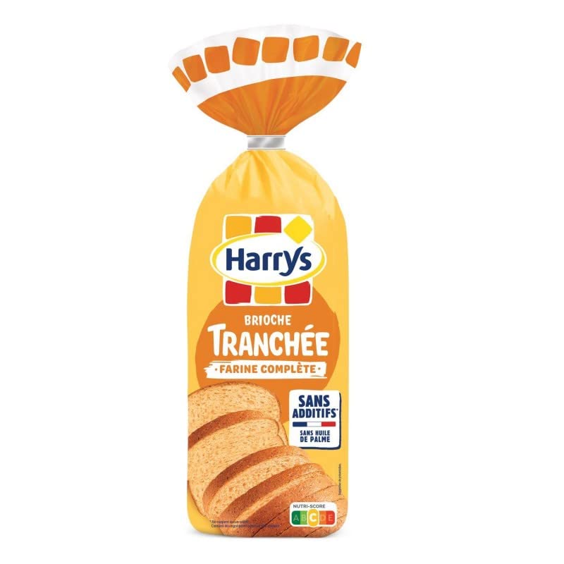 HARRYS - Harry'S Brioche Tranchee Farine Complète Sans Additifs 485G - Lot De 4 - Vendu Par Lot