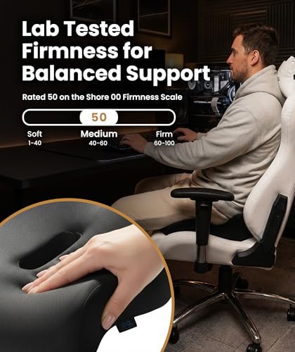 Image of Everlasting Comfort Doctor Recommended Memory Foam Seat Cushion for Office Chairs & Car - Ergonomic Office Desk Accessories - Cushions for Tailbone Pain Relief, Sciatica (Dark Gray, Large)
