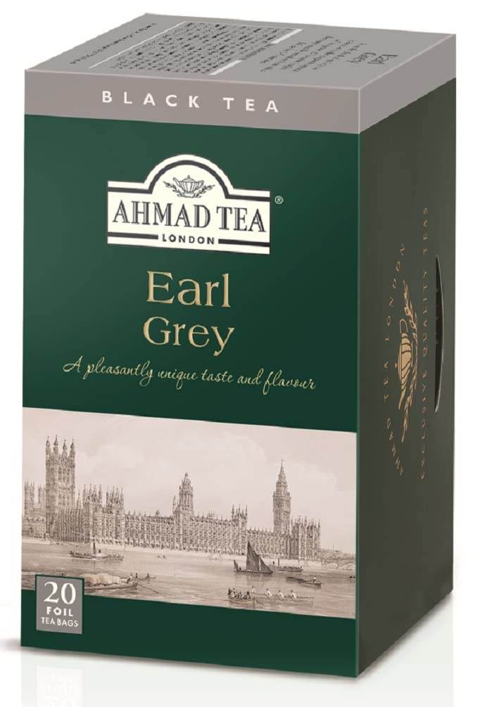 Ahmad Tea Earl Grey Tea, 20-Count Boxes (Pack of 6)