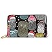 Produktbild JHGFG Mode Handtasche Reißverschluss Brieftasche Party Owls Wiederholte Telefonkupplung Geldbörse Abendkupplung Blockieren Leder Brieftasche Multi Card Organizer