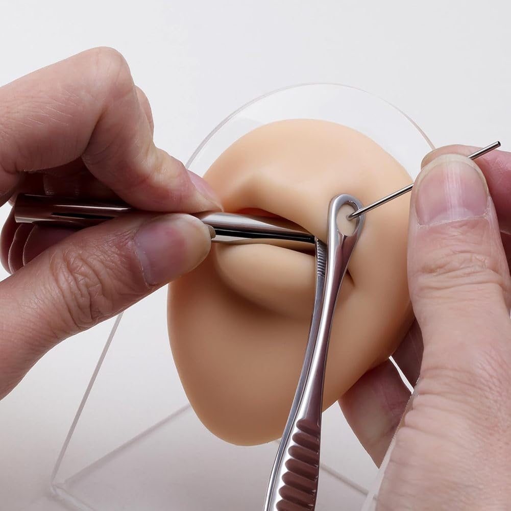 Silikonowy model korpusu do uszu, nosa, ust, 3 szt. elastyczny wyświetlacz do ćwiczeń i treningu pięciu zmysłów - realistyczne anatomiczne modele silikonowe