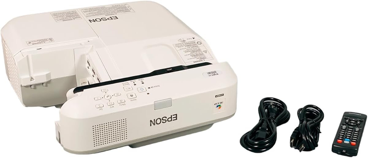V11H740522 BrightLink 695Wi LCD Projector, HDMI, VGA, Composite Video, 3 x HDMI Inputs, White