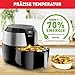 Tefal Heißluftfritteuse Easy Fry XXL, Air Fryer, 1850 Watt, 5,6 L für 8 Portionen, 8 automatische Programme, Digitales Display, energiesparend, gesunde Fritteuse ohne Öl, Edelstahl, EY701D