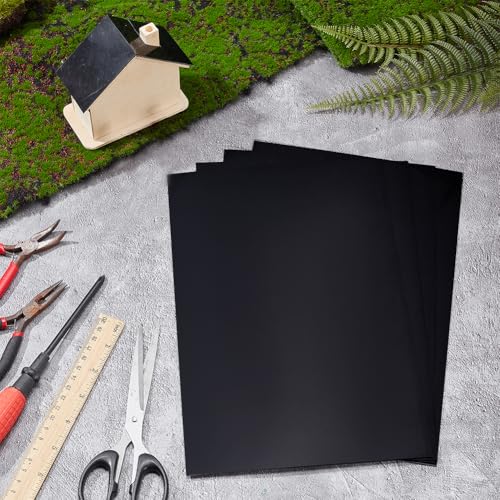OLYCRAFT 4 Blatt Schwarze ABS-Kunststoffplatte 30x20 cm ABS-Kunststoffplatten 1 mm Dicke Hartplastikplatte Für Architekturmodelle Sandtisch Baumodell-Materialbedarf