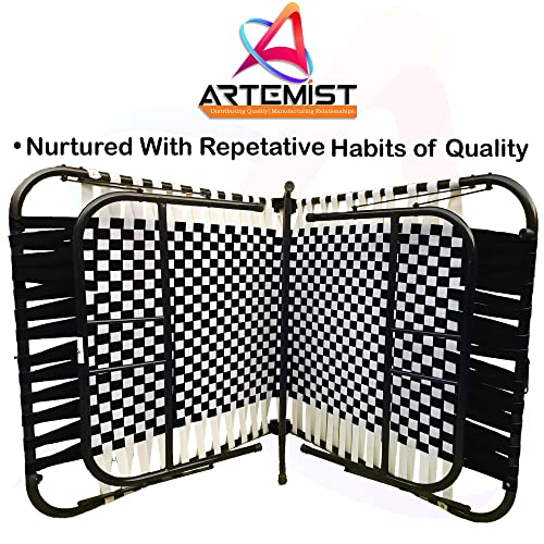 Image of ARTEMIST Portable Single Folding Beds Space Saving Heavy Duty Foldable Beds Frame /khat Cot for Sleeping Beds Sturdy Metal Beds Frame Space Saving Design 3X6 feet (Black Classic Bed)