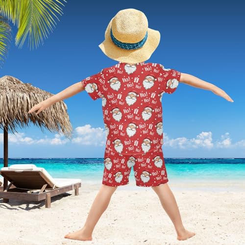 Image of visesunny Boy's 2 Pieces Shirt and Short Set Casual Shirts Short Sleeve Beach Shorts Summer Outfits for 3-10 Years Kids
