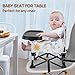 Toddler Booster Seat for Kitchen Chair & Travel - Portable Foldable with Removable Tray, Baby Camping Chair 6-36 Months Indoor Outdoor (White Cloud Design)