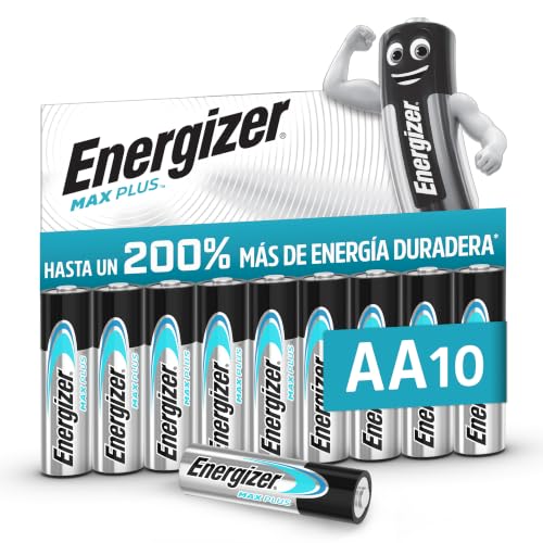 Energizer MAX Plus - Pilas AA (Paquete de 10) 1,5V Baterías Alcalinas